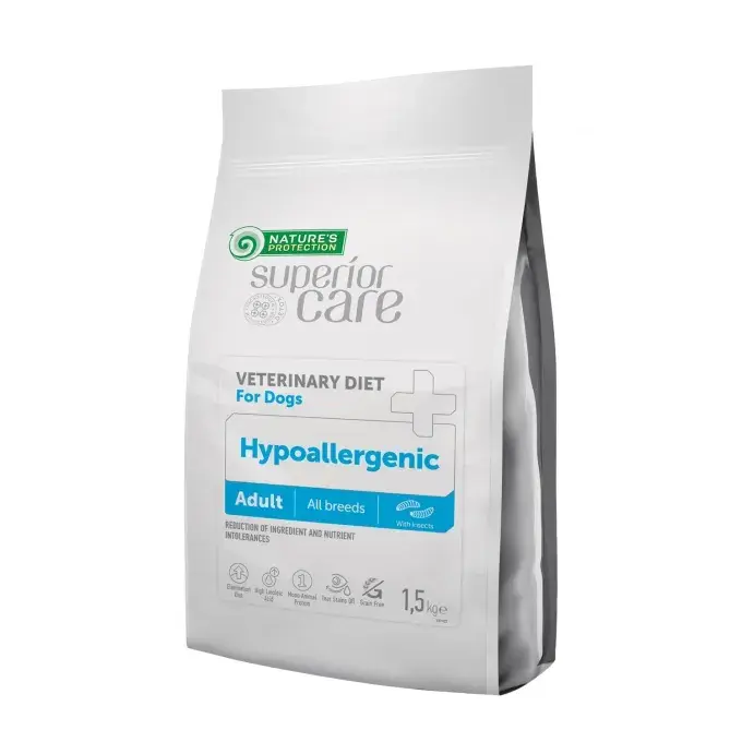 Hrana dietetica pentru caini Nature s Protection Superior Care Hypoallergenic Insect 1,5 kg