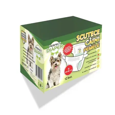 Scutece pentru caini femele Perfect Diaper S 12 buc pachet